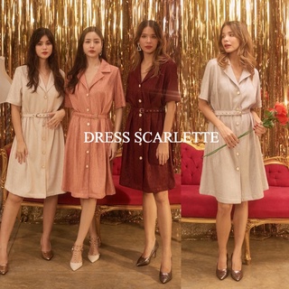 THONGYOY-Dress Scarlette เดรสอัดพลีท เดรสเรียบหรู เดรสสั้น เดรสทำงาน เดรสพรีเมียม เดรสใส่ออกงาน ชุดออกงานหรู เดรสใส่สบาย