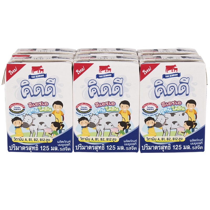 [ Free Delivery ]Thai Denmark Kid D UHT Milk 125g. Pack 6Cash on delivery