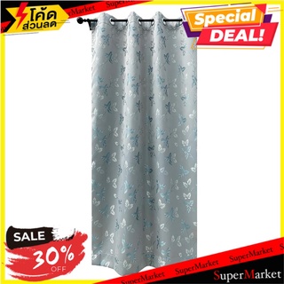 ผ้าม่าน EYELET HOME L&amp;S FOWLER UV 140x160 ซม. สีเทา ผ้าม่านหน้าต่าง EYELET CURTAIN HOME L&amp;S FOWLER UV 140X160CM GRAY