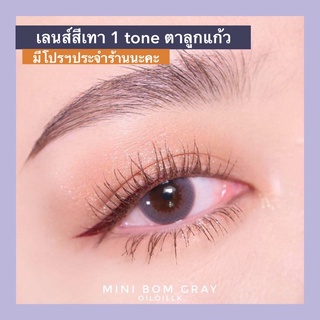 คอนแทคเลนส์ Mini bom gray เลนส์สีเทาผสมฟ้าตาลูกแก้ว | ทักแชทก่อนกดสั่งซื้อ‼️