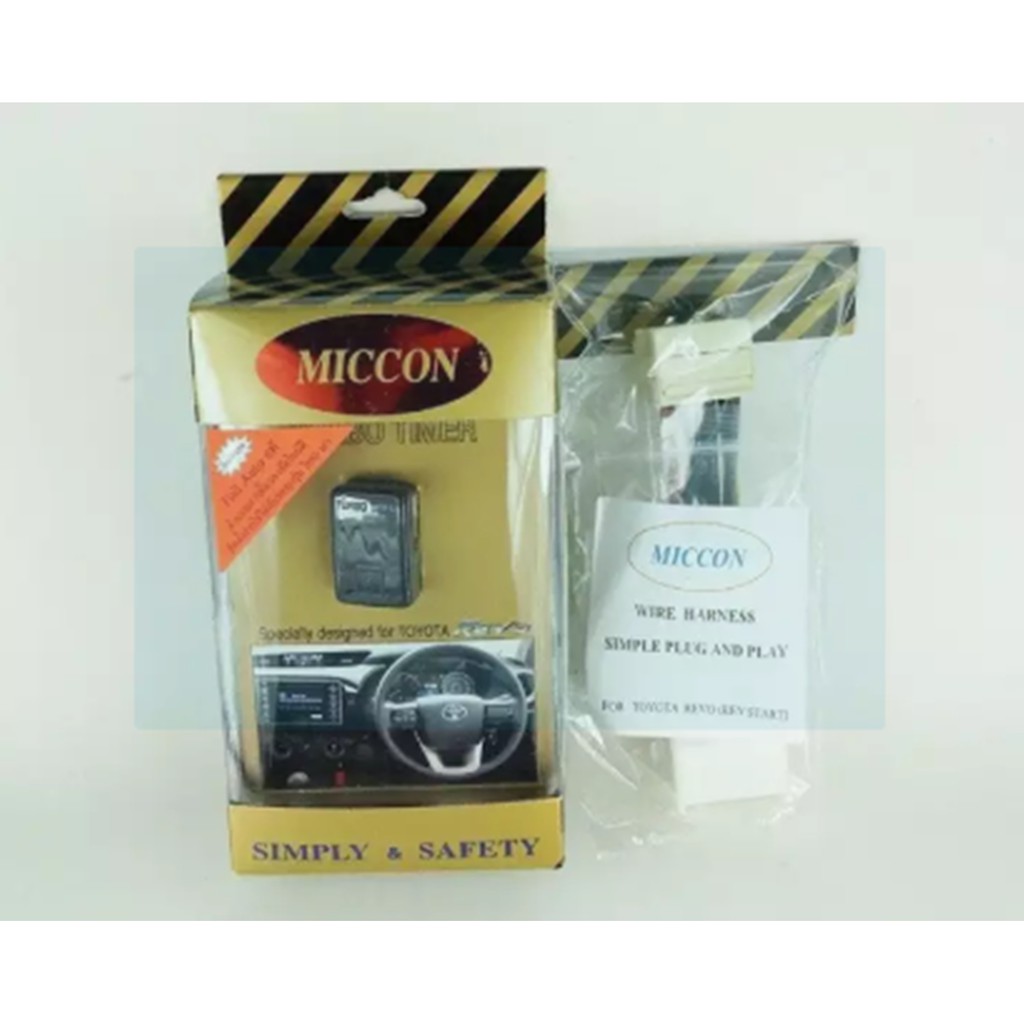 Miccon Turbo Timer Auto สำหรับToyota Hilux Revo Fortuner 2015-19พร้อมY-Socket (TRD-516+TRD-699)