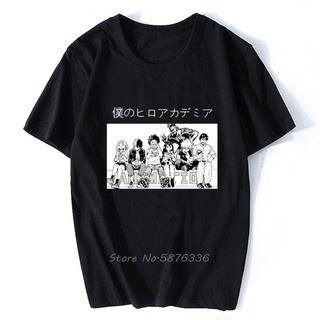 [S-5XL] เสื้อยืดแขนสั้นลําลอง ทรงหลวม พิมพ์ลายการ์ตูน My Hero Academia สไตล์ญี่ปุ่น ฮาราจูกุ แฟชั่นฤดูร้อน สําหรับผู้ชาย