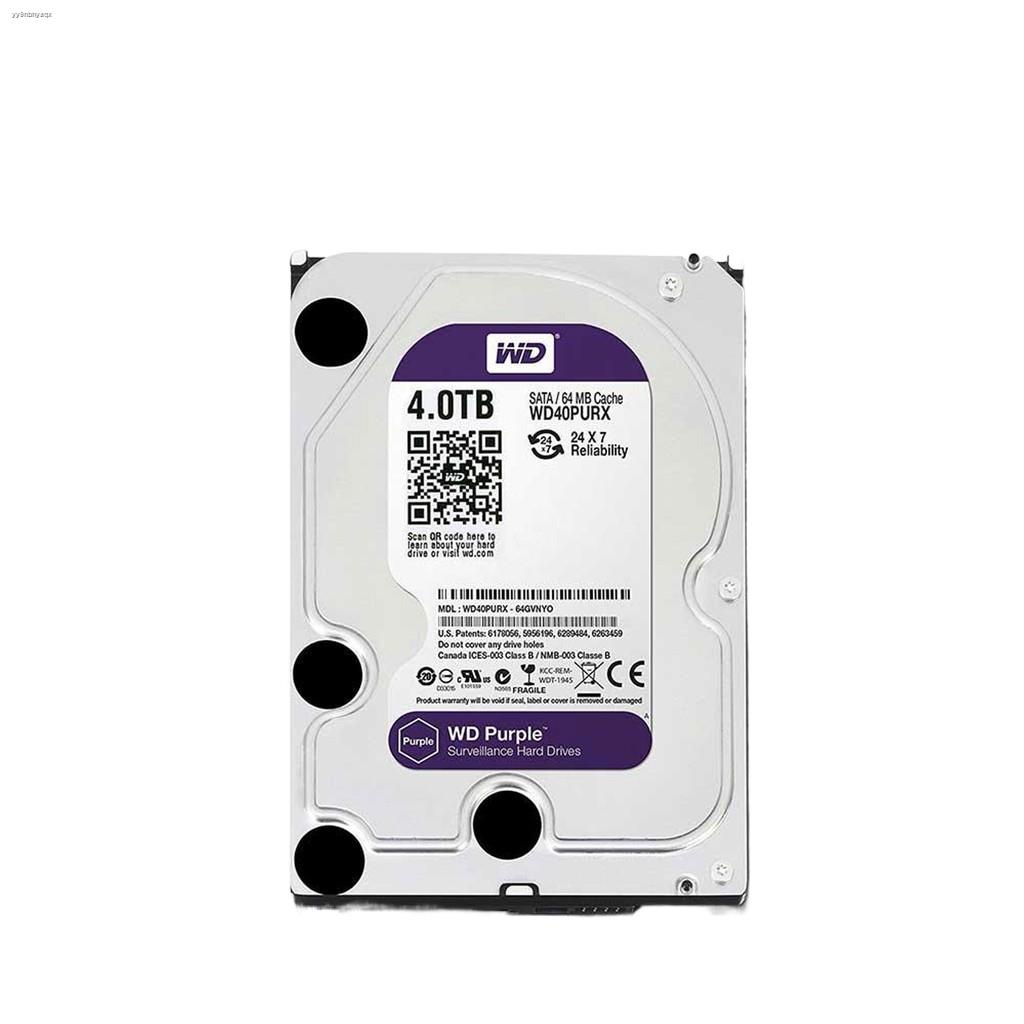 ▨WD Purple Surveillance 4TB 3.5" SATA 6Gb/s Internal HDD Desktop Hard Drive (WD40PURZ)