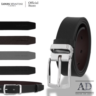 Louis Montini AD Andison เข็มขัดผู้ชายหนังแท้ หนังวัวซาเฟียโน่ Cowhide belt for men MGN179