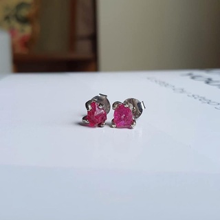 Ruby Natural Shape Earrings