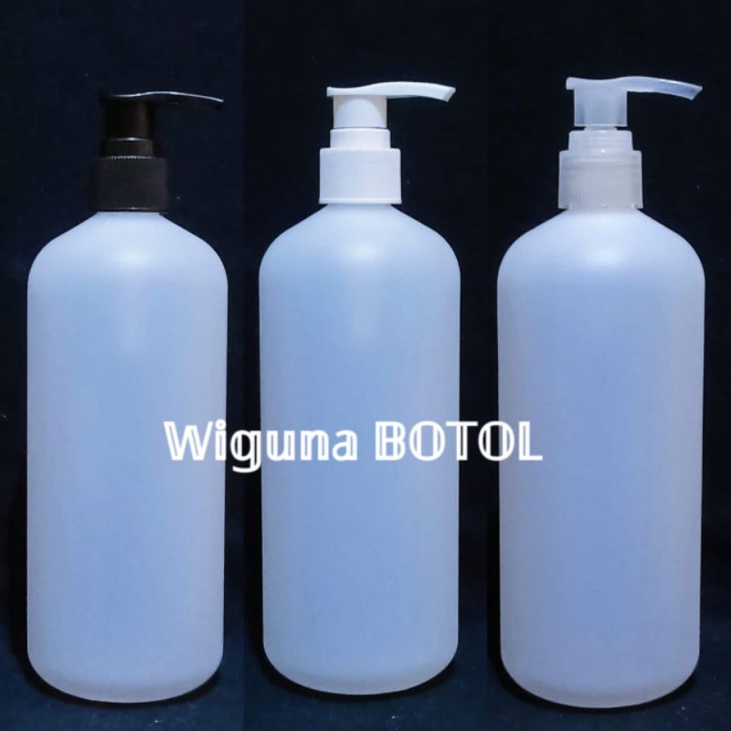 ขวดปั๊ม 500 มล. / ขวด HDPE ธรรมชาติ 500 มล. พร้อมฝาปั๊มโลชั่น / ขวด HDPE Handshop 500 มล.