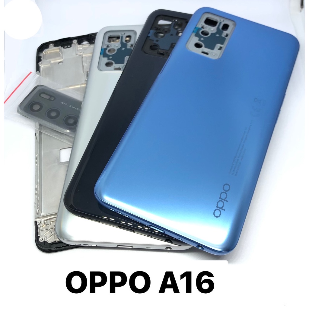 อะไหล่บอดี้ OPPO A16 แกนกลาง+ฝาหลัง+เลนกล้อง