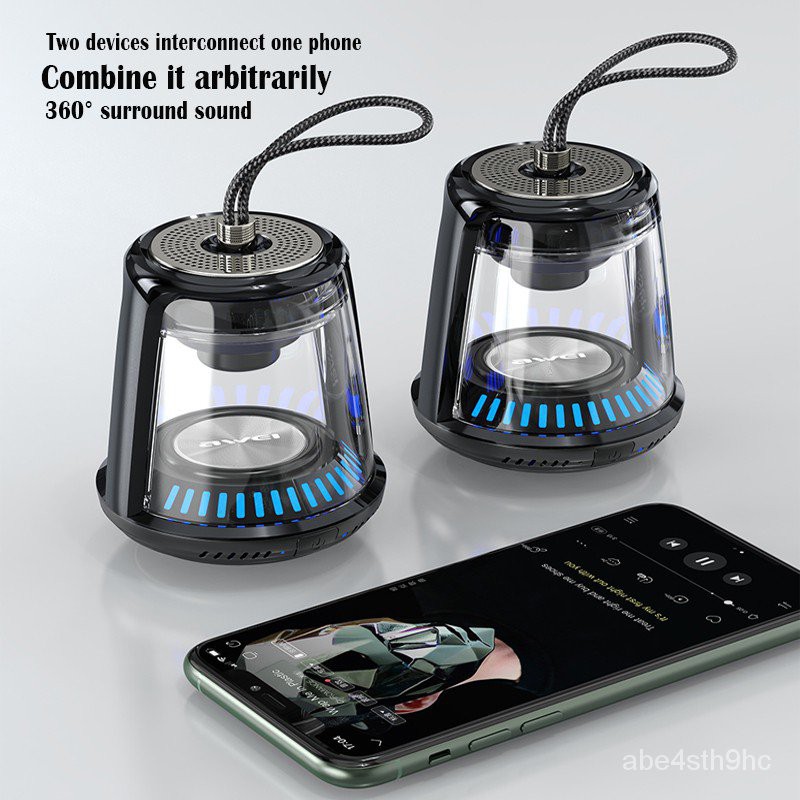 Awei Y666 Mini Portable TWS 3D Stereo Interconnection Speaker IPX6 ...
