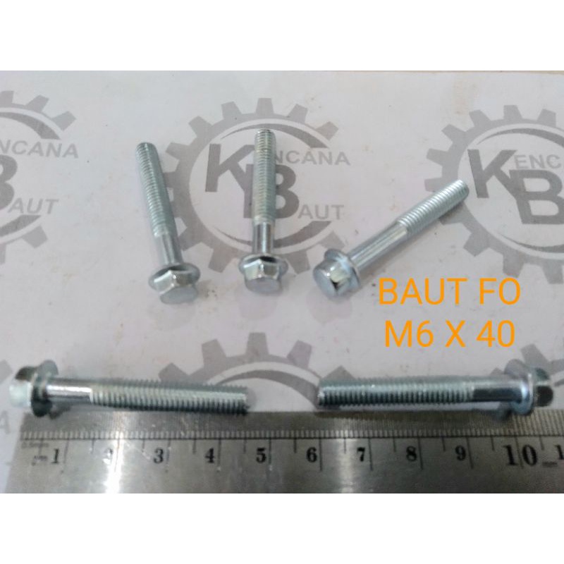 MESIN Bolt / Bolt / Bolt Engine Block M6 x 40 / WHITE FLANGE / FO KEY 8 4 CM LENGTH