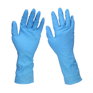 ถุงมือยาง พารากอน 38-319328 สีฟ้า ไซส์ L ถุงมือยาง Latex Gloves Paragon 38-319328 Blue Size L