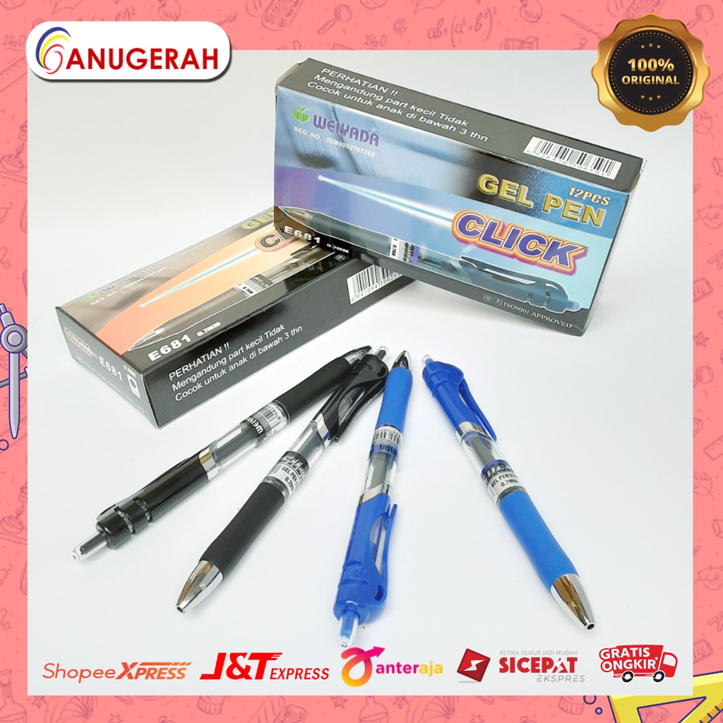 WEIYADA E681 0.7MM GEL BALLPIN (ชิ้น)