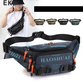 sports nylon waterproof men waist pack pouch bag crossbody bag for men กระเป๋าสะพายข้างผู้ชาย กระเป๋าคาดเอว คาดอก