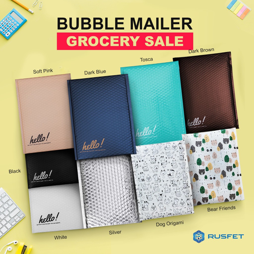 12CM X 18CM - BUBBLE ENVELOPE - BUBBLE MAIER - BUBBLE PACKING HELLO