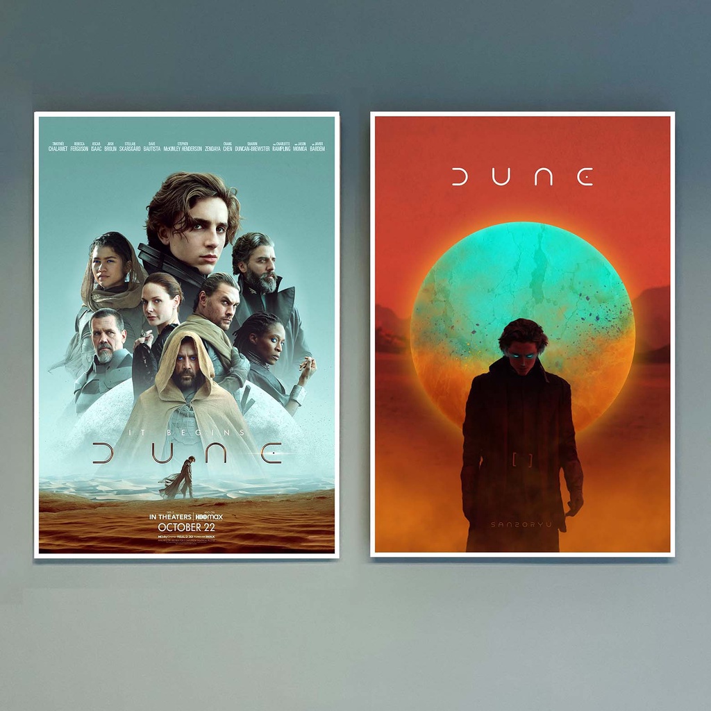 DUNE Poster โปสเตอร์ ดูน หนังมหากาพย์ไซไฟแห่งทศวรรษ Timothée Chalamet, Zendaya มีหลายแบบให้เลือก  ขนาด 33x48 cm