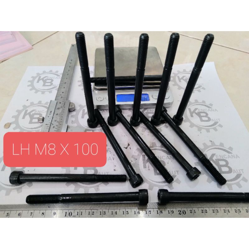 Bolt L M8 X 100 STEEL / L BLACK M8 X 100 KEY L6