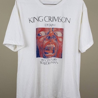 เสื้อยืดแขนสั้นลําลอง คอกลม พิมพ์ลาย King Crimson Epitaph 21St Century Schizoid สีขาว สําหรับผู้ชาย และคู่รัก