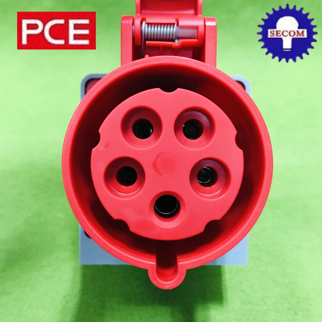 ปลั๊กเพาเวอร์ตัวเมียติดผนัง 3P+N+E 5 รู 32A ยี่ห้อ PCE รุ่น 125-6 IP44