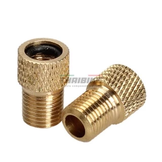 THAIBIKE หัวแปลงจุ๊บลมจักรยาน Presta เป็น Schrader (FV เป็น AV) จุ๊บเล็กเป็นจุ๊บใหญ่ ใช้กับปั๊มลมรถยนต์