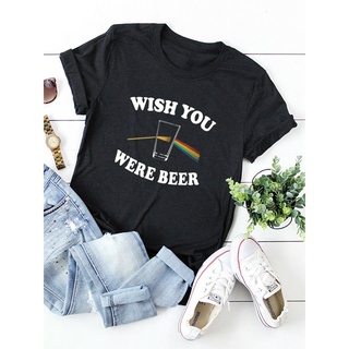 [S-5XL] ขายส่ง เสื้อยืด พิมพ์ลายเบียร์ Wish You Were A Beer Pink Floyd %100 คุณภาพดี สําหรับผู้ชาย