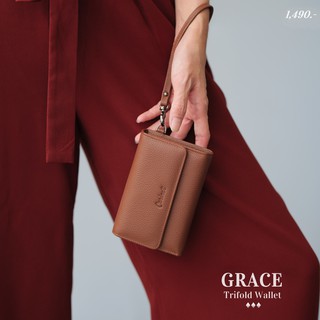 แหล่งขายและราคาแจกโค้ด !Grace” Luxury Trifold Wallet with Wristletอาจถูกใจคุณ