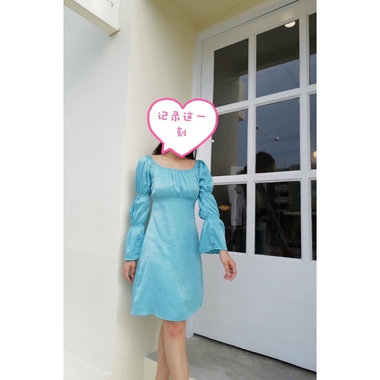 เดรสสีฟ้า งานป้าย Eszada SizeXL ***มือ1ป้ายห้อย