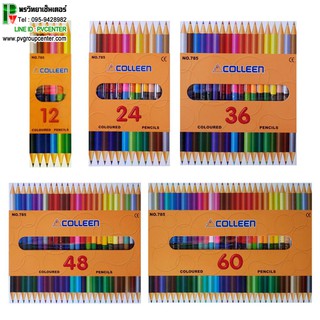 Colleen No.785 สีไม้คอลลีนแท่งกลม 2หัว 12/24/36/48/60สี