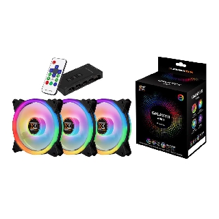 FAN XIGMATEK Galaxy ll Ultimate AO120 Pack3 ARGB KIT with controller #พัดลมชุด3ตัว