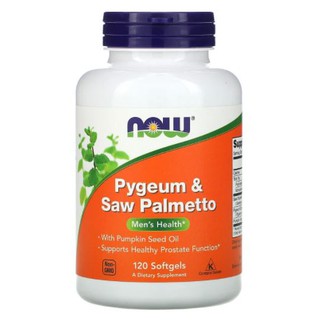 Now Foods, Pygeum &amp; Saw Palmetto [ 120 Softgels ] with Pumpkin Seed Oil puritans Pride Saw Palmetto, natures Way Saw