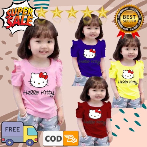 VISION ONLINE-SHIRT P271 HK SABRINA KERUT FOR GIRLS 1 2 3 YEARS OLD, CUTE, KOREAN
