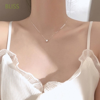 Bliss สร้อยคอจี้ทรงเรขาคณิตประดับเพทายเครื่องประดับสตรี