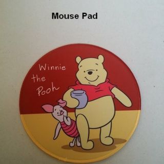 แผ่นรองเม้าส์ mouse pad ลาย Pooh พูห์ ขนาดเส้นผ่าศูนย์กลาง 9 นิ้ว