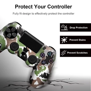 Dualshock 4 Skin Camo Pattern เคสซิลิโคนยางนุ่มสําหรับคอนโทรลเลอร์ PS4
