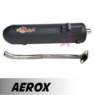 ท่อ รุ่น AEROX ตรงรุ่น ท่อทรงเดิม AEROX ท่อ มอก. MOVIC-X ( โมวิค ) พร้อมคอท่อ สแตนเลส 25 มิล ขนาด ยาว 50 กว้าง 14 สูง 17