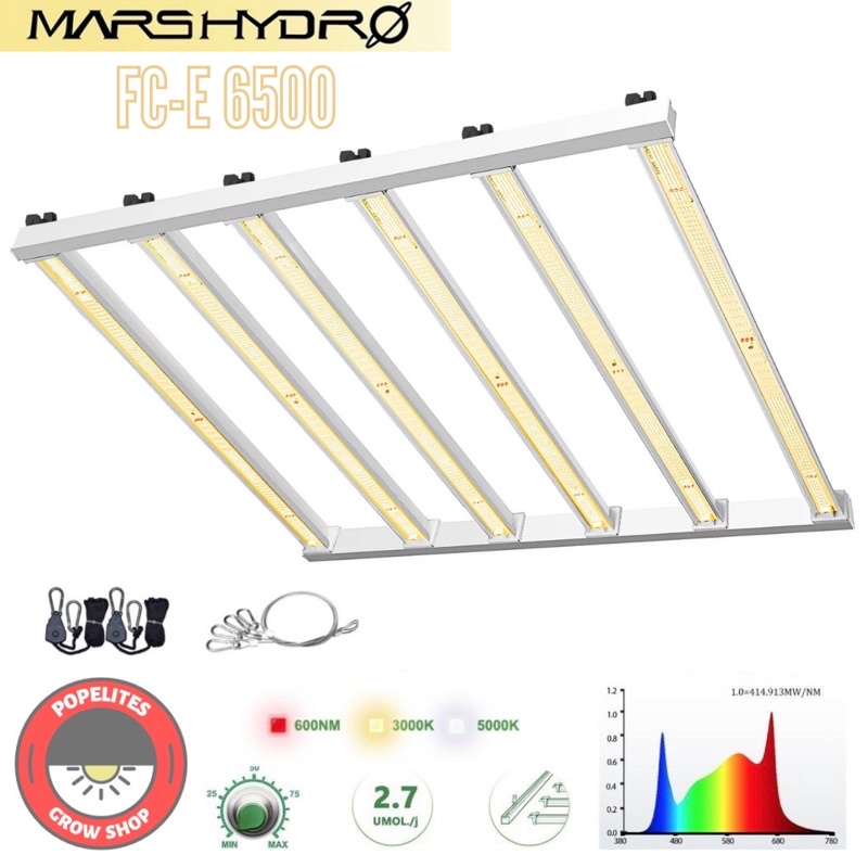 {มีสต๊อกพร้อมส่ง 2022📦 in stock!} ไฟปลูกต้นไม้ โคมไฟสว่างไสว| Mars Hydro fc-e6500 (Bridgelux LED gro