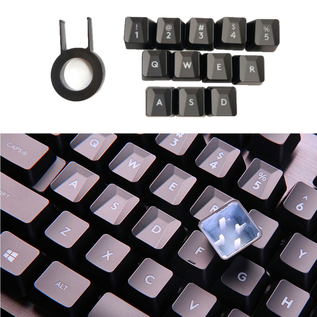 Zzz * 12 ชิ้น Bump คีย์บอร์ด Keycaps สําหรับ logitech G413 G613 G910 G810 G310 Backlit Keycap