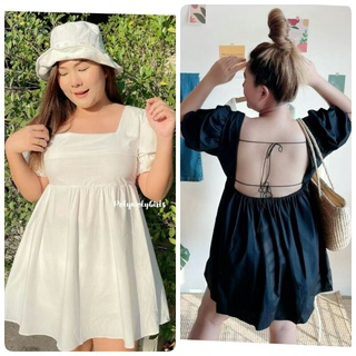 พร้อมส่ง✔️..Sexy backless dress *Plus size สาวอวบ