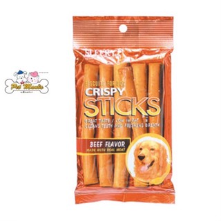 (รสเนื้อ)SLEEKY Crispy Stick ขนมแทะสำหรับสุนัข 90 g