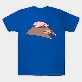 เสื้อยืด พิมพ์ลาย Blobfish and Sloth สําหรับผู้ชาย