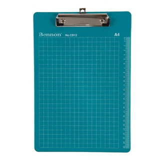 คลิปบอร์ด A4 สีเขียว-ฟ้า เบนน่อน CB-12 Clipboard A4 Green-Blue color Bennon CB-12