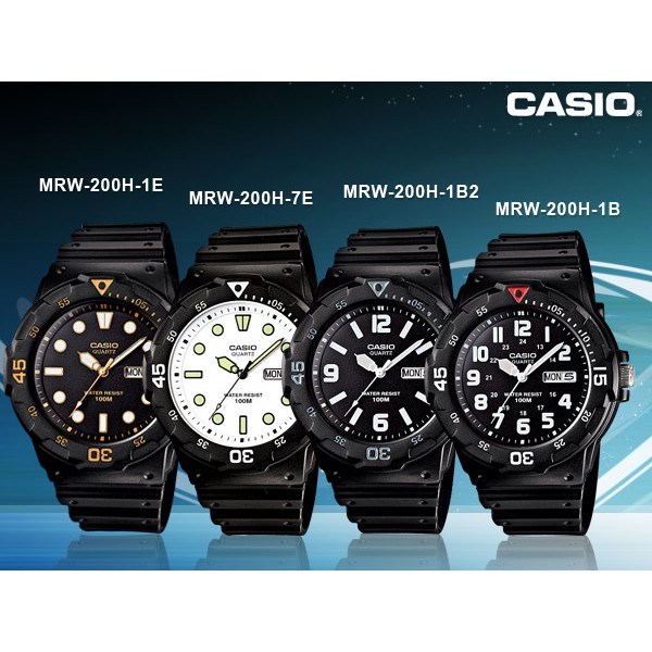 Casioแท้ 100% นาฬิกาข้อมือผู้ชายMRW-200H สายเรซิน มีประกัน