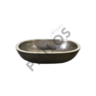 ถ้วยใส่ของตกแต่งและเครื่องประดับ ทรงรีขนาดเล็ก | Philos Oval Small Bowl Silver : PF4-CN1910