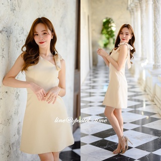 Piper Bow Dress - ครีม [Made by Pastel Time]