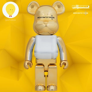 gachabox Bearbrick Medicom Toy Plus Gold Chrome version 1000% แบร์บริค ของแท้ พร้อมส่ง - Medicom Toy Be@rbrick