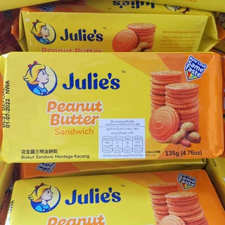 Julies Peanut Butter Sandwich จูลี่ย์ส บิสกิตสอดไส้เนยถั่ว ใหม่ ขนาด 135 กรัมขายดีสุดในตอนนี้