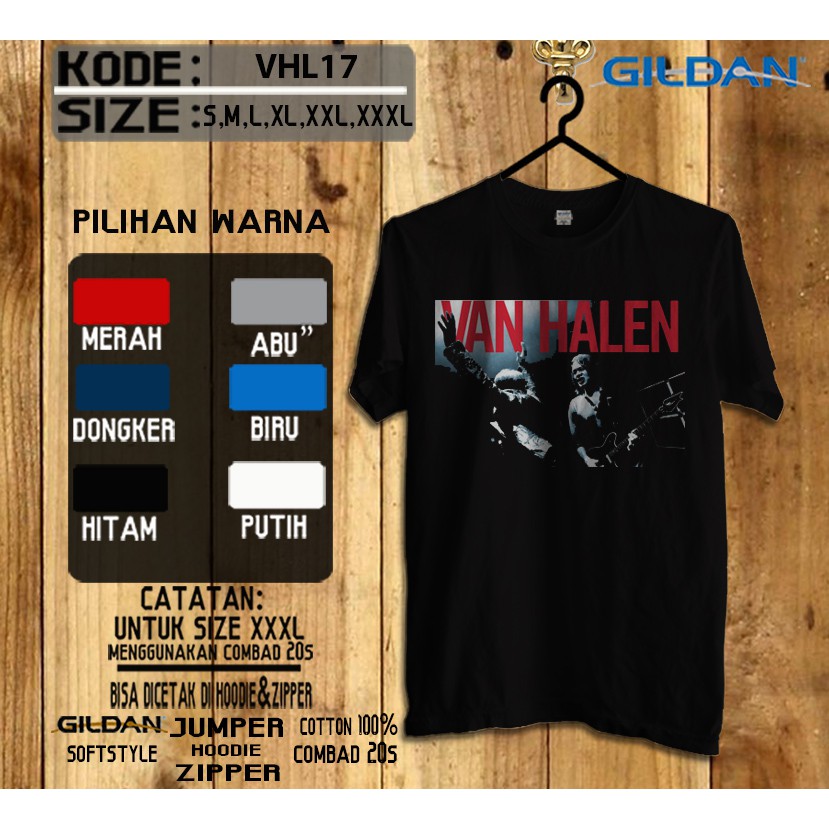 เสื้อยืดวง van halen ดั้งเดิม gildan softstyle vhl17