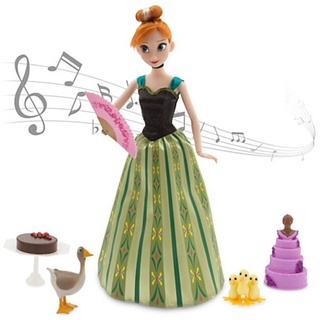 RARE 11 inches Disney Store Frozen Anna Deluxe Twirl My Hand I Sing Singing Doll ตุ๊กตา แอนนา โฟรเซ่น ขยับมือ ร้องเพลง