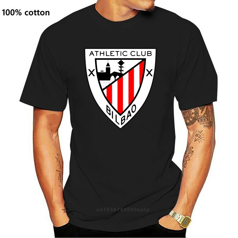 เสื้อยืด ลายทีมชาติฟุตบอล Athletic Club Bilbao Los Leones Spain La Liga สีดํา ใหม่