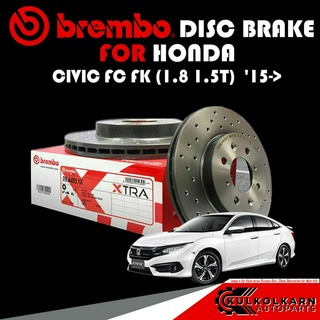 จานเบรกหน้า HONDA  CIVIC FC FK (1.8 1.5T)  15-&gt; (D09 A455 1X)