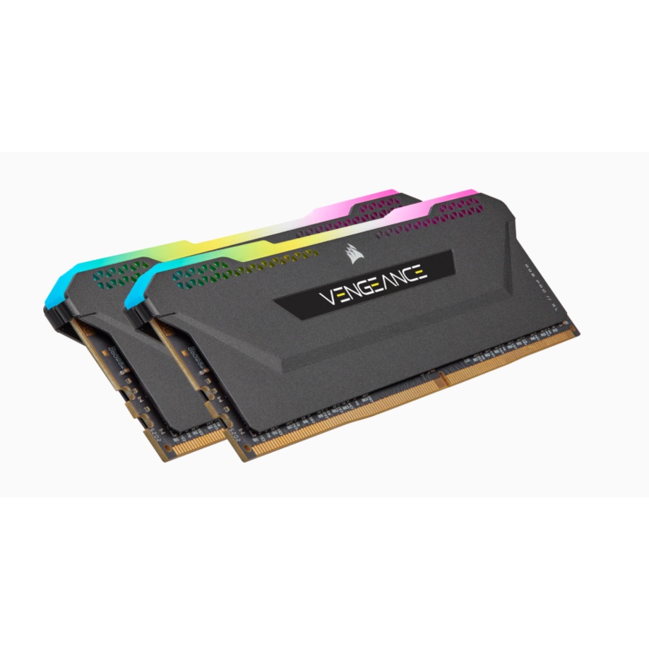 32GB (16GBx2) DDR4/3600 RAM PC (แรมพีซี) CORSAIR VENGEANCE RGB PRO SL (CMH32GX4M2D3600C18) CL18 (ฺBLACK) ประกัน LT