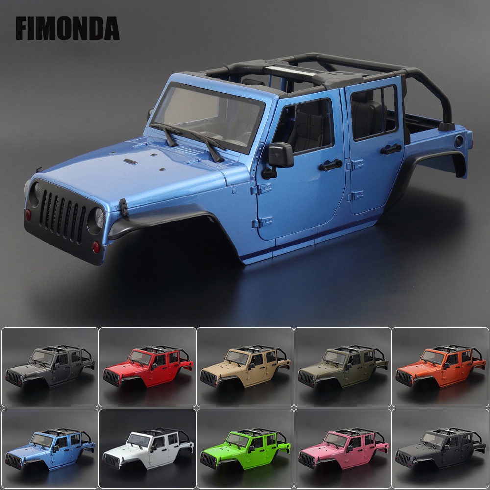 1:10 Scale Convertible Hard Body Kit 313 มม.ฐานล้อสําหรับ 1/10 RC รถ Axial SCX10 Wrangler Rubicon Traxxas TRX4 GEN8